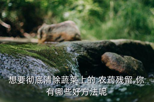 用什么方法去除蔬菜上的農藥,什么水去除農藥