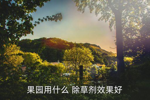 免耕田除草用什么農藥最好