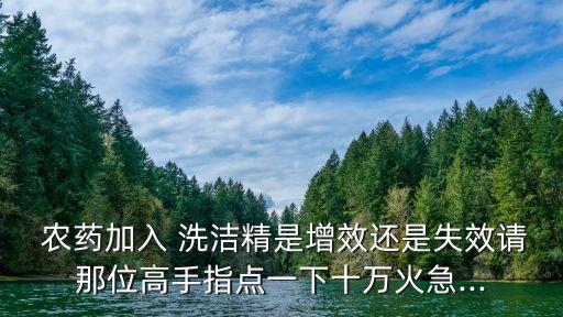 什么農藥可以加洗潔精,洗潔精加什么擦