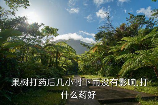  果樹打藥后幾小時(shí)下雨沒有影響,打什么藥好