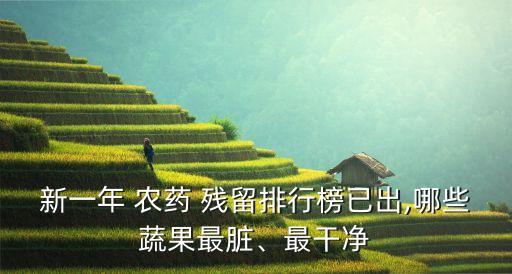 新一年 農(nóng)藥 殘留排行榜已出,哪些蔬果最臟、最干凈