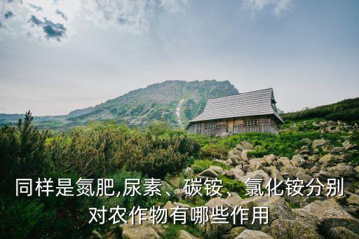 同樣是氮肥,尿素、碳銨、氯化銨分別對農作物有哪些作用