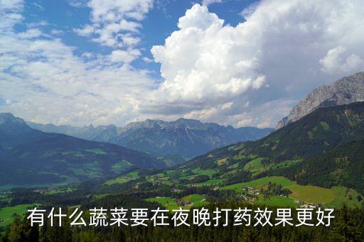有什么蔬菜要在夜晚打藥效果更好