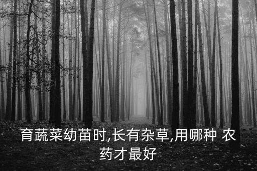 苗前苗后用什么農(nóng)藥