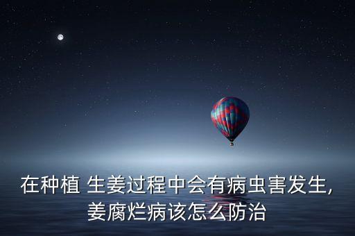 在種植 生姜過程中會有病蟲害發生,姜腐爛病該怎么防治