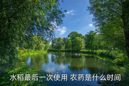  水稻最后一次使用 農藥是什么時間
