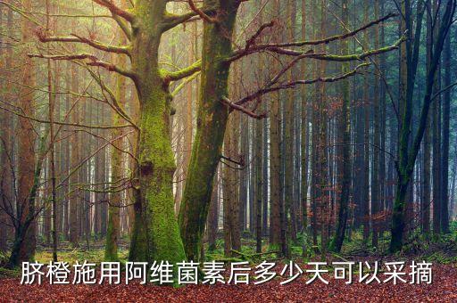 臍橙施用阿維菌素后多少天可以采摘