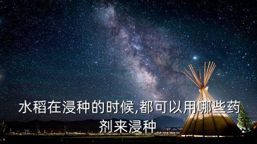  水稻在浸種的時候,都可以用哪些藥劑來浸種