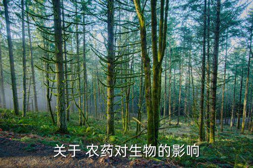 關于 農藥對生物的影響