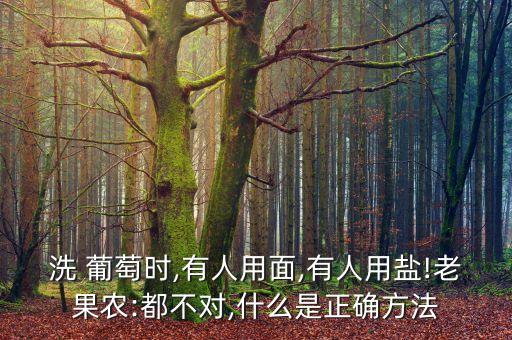 洗 葡萄時,有人用面,有人用鹽!老果農:都不對,什么是正確方法