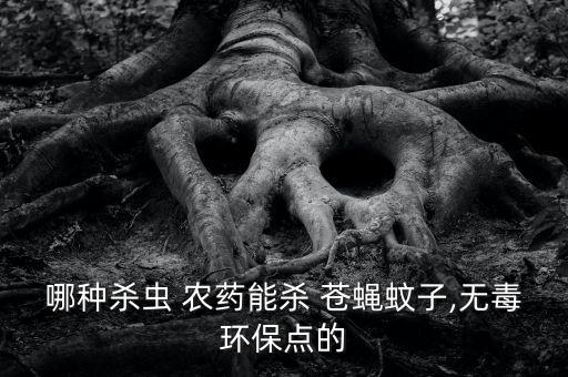 哪種殺蟲 農藥能殺 蒼蠅蚊子,無毒環保點的