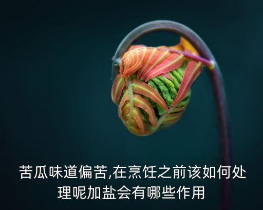  苦瓜味道偏苦,在烹飪之前該如何處理呢加鹽會有哪些作用