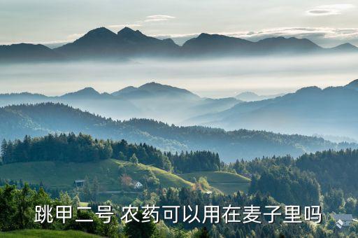 跳甲二號 農藥可以用在麥子里嗎