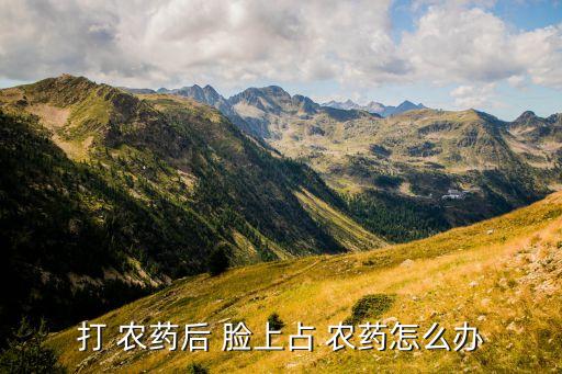 農藥弄到臉上了用什么方法