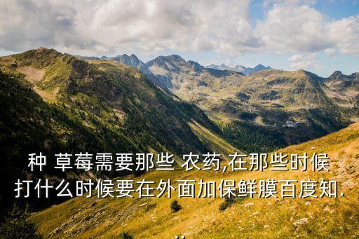 草莓打什么農(nóng)藥封閉,草莓病蟲害用什么農(nóng)藥
