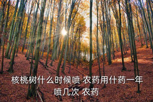 核桃樹什么時候噴 農藥用什藥一年噴幾次 農藥