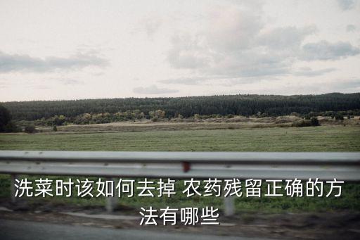 洗菜時該如何去掉 農(nóng)藥殘留正確的方法有哪些