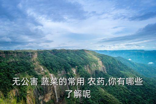 無(wú)公害 蔬菜的常用 農(nóng)藥,你有哪些了解呢