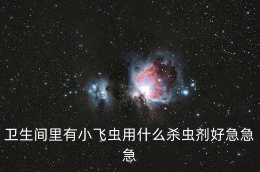 衛生間里有小飛蟲用什么殺蟲劑好急急急