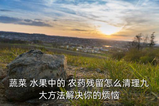 蔬菜 水果中的 農(nóng)藥殘留怎么清理九大方法解決你的煩惱