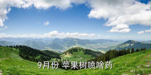9月份 蘋果樹噴啥藥