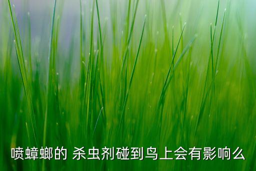 噴蟑螂的 殺蟲劑碰到鳥上會有影響么
