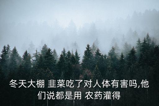 冬天大棚 韭菜吃了對人體有害嗎,他們說都是用 農藥灌得