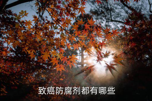  致癌防腐劑都有哪些