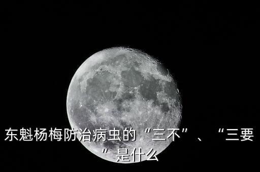 東魁楊梅防治病蟲(chóng)的“三不”、“三要”是什么