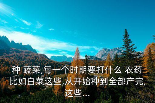 蔬菜平時用什么農藥預防,蔬菜有蟲子打什么農藥