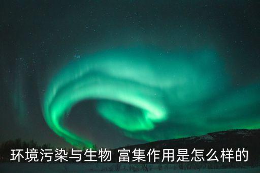 環(huán)境污染與生物 富集作用是怎么樣的