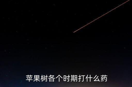  蘋果樹各個時期打什么藥