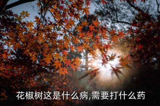  花椒樹(shù)這是什么病,需要打什么藥