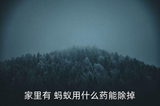 家里有 螞蟻用什么藥能除掉