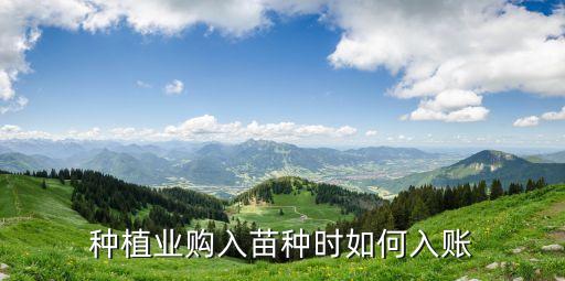 種植業購入苗種時如何入賬
