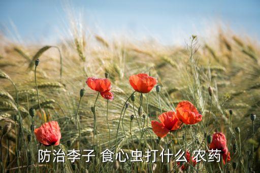 防治李子 食心蟲打什么 農(nóng)藥