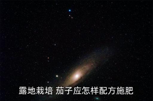 露地栽培 茄子應(yīng)怎樣配方施肥
