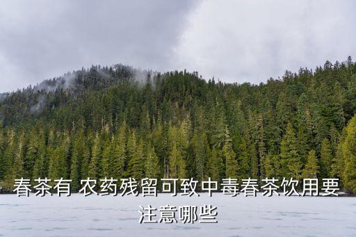 春茶有 農藥殘留可致中毒春茶飲用要注意哪些