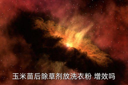 玉米苗后除草劑放洗衣粉 增效嗎