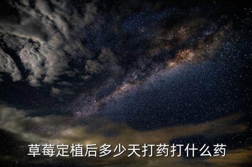  草莓定植后多少天打藥打什么藥