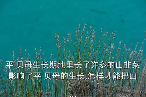貝母最怕什么農藥,根腐病最怕什么農藥