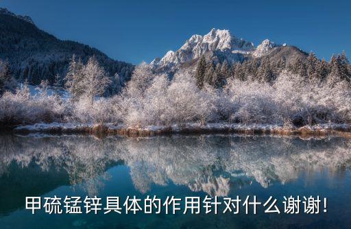 甲硫錳鋅具體的作用針對什么謝謝!