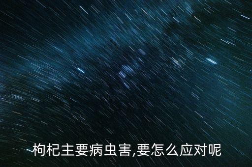  枸杞主要病蟲害,要怎么應對呢