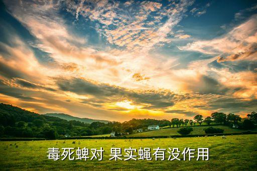 毒死蜱對(duì) 果實(shí)蠅有沒(méi)作用