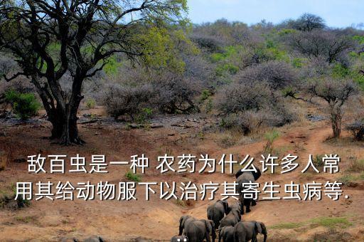  敵百蟲是一種 農藥為什么許多人常用其給動物服下以治療其寄生蟲病等...