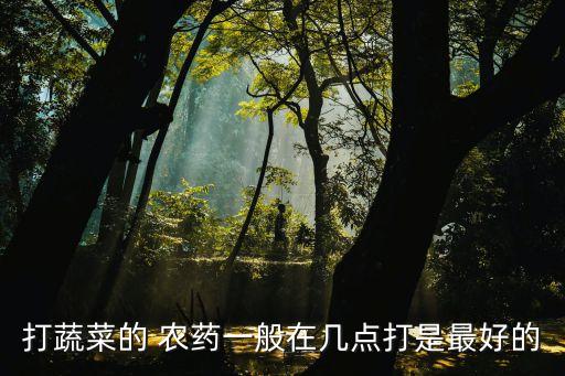農(nóng)藥什么時(shí)間打,什么蔬菜不打農(nóng)藥