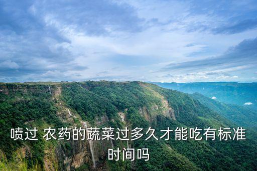 噴過 農藥的蔬菜過多久才能吃有標準時間嗎