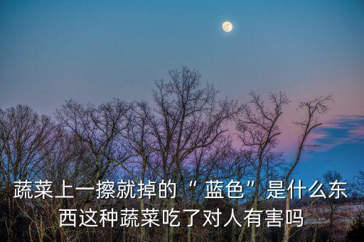 蔬菜上一擦就掉的“ 藍色”是什么東西這種蔬菜吃了對人有害嗎