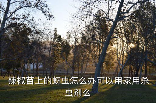 辣椒秧苗打什么農藥防蟲,秧苗期間噴什么農藥好