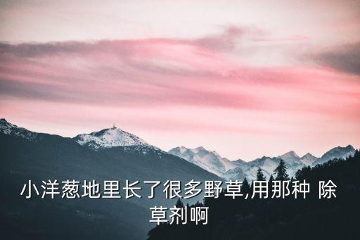 大蔥除草用什么農藥,荒山除草用什么農藥好?